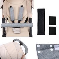 ஐ Stroller Armrest Cover Fence Protector Baby Safety Stroller Seat Belt Shoulder Cover Accessories Cotton Gauze Guardrail