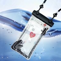 PVC Waterproof Phone Pouch Cartoon Cute Floating Air Bag Mobile Phone Case Underwater Boating Fishing Rafting Swimming Dry Bag