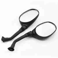 2pcs 6mm 8mm Motorcycle Rearview Mirror Scooter E-Bike Rearview Mirrors Electromobile Back Side Convex Mirror Classic Oval Mirrors