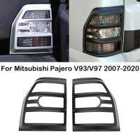 1คู่ไฟท้ายรถที่คลุมหลอดไฟตกแต่งภายนอกกรอบไฟท้ายตกแต่งสำหรับ Mitsubishi Pajero V93/V97 2007-2020ชุดประกอบไฟหน้า