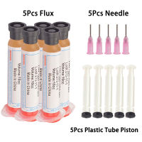 1/2/3/4/5เซ็ต10cc บัดกรีบัดกรีวางฟลักซ์จาระบีที่มี10ชิ้นเข็ม RMA223 RMA-223สำหรับชิป LED BGA SMD PGA PCB DIY เครื่องมือซ่อมแซม