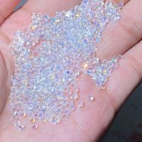 Colorful 3D Fake Diamond Bead AB Color Resin Work Shaker Filling Assorted 3mm Beads Water Droplet Micro Bead Resin Art Supplies