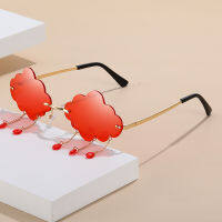 3494 Party Funny Rainy Day Rimless Sunglasses Design Personality Cloud Sunglasses Ocean Sunglasses