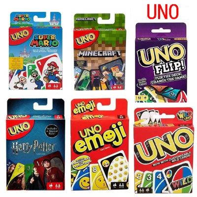 UNO พลิก! เกมครอบครัวตลกเกมกระดานเพื่อความบันเทิงสนุก Kids Toys การ์ดกล่องของขวัญของขวัญวันเกิดสำหรับเด็กเกมไพ่ Uno