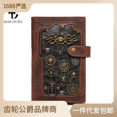 New Foreign Trade Cowhide Womens Wallet Long Retro Style Zipper Handbag High-End Embossed Wallet Phone Card Bag