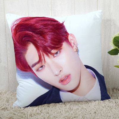 [$ AA ร้อน] ปลอกหมอนมีซิปขนาด40X40,45X45ซม. ปลอกหมอนสี่เหลี่ยมเองได้ Ateez Mingi KPOP