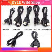 KYLE Wild Shop USB type A Male to DC 5.5 2.1 2.5 2.0 3.5x1.35 4.0x1.7 mm male mini 5pin power supply Plug Jack extend charging cable connector