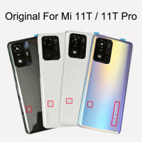 100 เดิมแก้วกลับสำหรับ Xiaomi 11ครั้ง5กรัม11ครั้ง Pro 5กรัมฝาครอบแบตเตอรี่ประตูกลับที่อยู่อาศัยด้านหลังกรณีอะไหล่ + เลนส์กล้อง