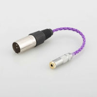 ใหม่ Audiocast HIFI 4pin XLR Balanced ชาย3.5มม. สเตอริโอหญิงอะแดปเตอร์เสียง3.5มม. XLR Balanced Cable Connector