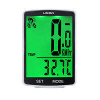 LIXADA ลวด-Less จักรยานคอมพิวเตอร์หลายหน้าจอ LCD จักรยานจักรยานเสือภูเขา Speedometer เครื่องวัดระยะทาง IPX6ขี่จักรยานกันน้ำวัดอุณหภูมินาฬิกาจับเวลาขี่จักรยานอุปกรณ์เสริม (สีขาว-เขียว)