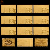 10Pcs/Lot Souvenir Euro Gold Banknote 1000 Euro Gold Foil Bills Replica Money Collection Banknote