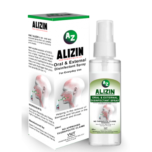 Alizin Mouth Breath Oral Spray FDA Approved Oral and External Disinfectant Spray mouth and