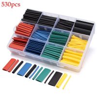 870pcs/530pcs/127pcs Polyolefin Shrinking Tube Sleeve Assorted Heat Shrink Tube Wire Cable Insulated Sleeving Heat Shrink Tubing Electrical Circuitry