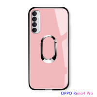 UCUC เคสโทรศัพท์เคสสำหรับ OPPO Reno 4 Proเคสโทรศัพท์ของแข็ง 360 Robleที่วางแหวนแม่เหล็กกรณีกระจกเทมเปอร์ปลอกโทรศัพท์ป้องกันกลับกันกระแทก