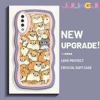 Jlingji เคส A30s การ์ตูนสุนัขน่ารัก A50s A50กาแลคซีเคสโทรศัพท์ลวดลายขอบซิลิโคนเหลวแบบนิ่มดั้งเดิมเคสป้องกันกล้องเลนส์คลุมทั้งหมดเคสฝาครอบเคสนิ่มด้านหลัง