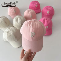 Gorras หมวกเบสบอลสไตล์เกาหลีหมวกแก๊ปสำหรับเด็กวัยหัดเดินสีชมพูแบบเรียบง่ายมีตัวอักษรหมวกบังแดดเด็กชายเด็กหญิงตัวเล็กๆสำหรับฤดูร้อน