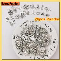 ESTRUS FASHION 20pcs Random ทำเครื่องประดับ สร้อยข้อมือ ผี ฟักทอง แมงมุม กะโหลกศีรษะ จี้ โครงกระดูก เครื่องรางฮาโลวีน