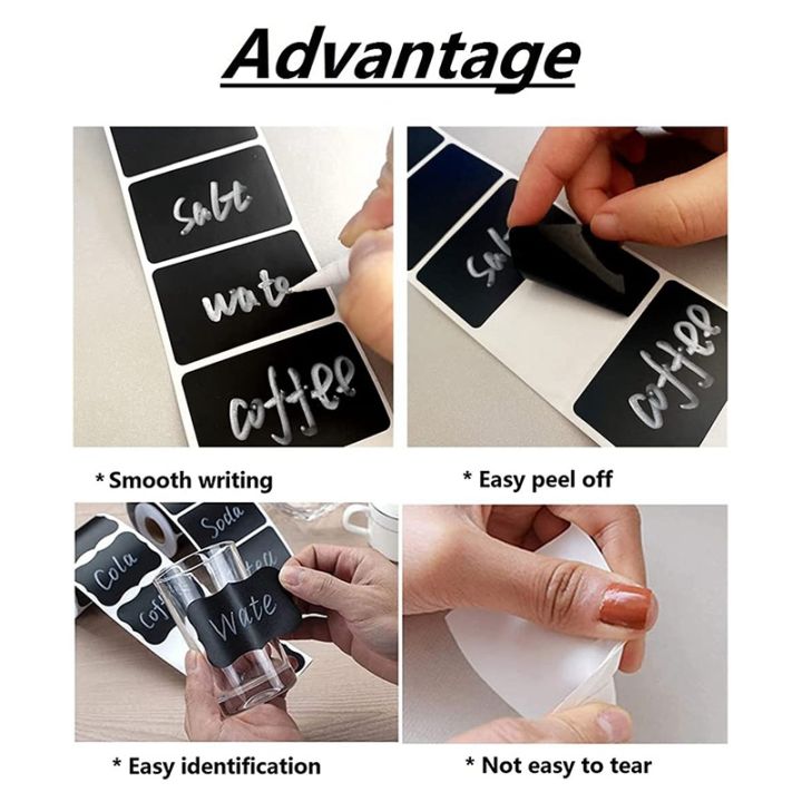 chalkboard-labels-erasable-reusable-rectangle-blackboard-stickers-with-1-liquid-chalk-pen-150-pieces