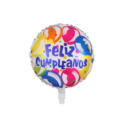 ลูกโป่งฮีเลียมทรงกลม10ชิ้น/ล็อต18นิ้วสำหรับลมรูปร่างลูกโลกบอลปาร์ตี้วันเกิดลูกโป่งวันเกิดสเปน