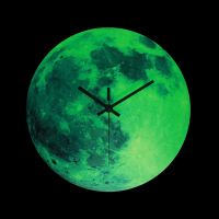 [COD] 12-inch luminous clock moon wall silent movement luminescent living room decoration creative quartz