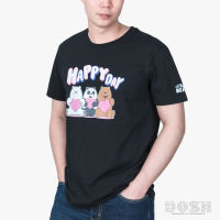 DOSH UNISEX T-SHIRTS WE BARE BEARS เสื้อยืดคอกลม แขนสั้น ผู้ชาย-ผู้หญิง FBBMT5039-BL