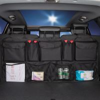 hotx 【cw】 large upgrade Storage Organizer Car Large Capacity Backseat Mesh Holder