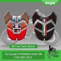 Motorcycle 3D Anti-Slip Anti-Scratch Fuel Tank Cover Pad Protection Pad Sticker For Ducati Hypermotard 796 1100 2007-2012