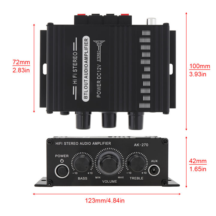 เครื่องขยายเสียงโฮมเธียเตอร์คาราโอเกะ-ak270พาวเวอร์แอมปลิฟายเออร์เสียง2ch-บลูทูธเครื่องขยายเสียงคลาส-d-usb-อินพุตเอสดีเอยูเอ็กซ์