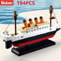 Hot Sluban Building Block ของเล่นขนาดเล็ก Titanic 194 PCS อิฐ B0576 Compatbile กับแบรนด์ชั้นนำ Big Ship ชุดก่อสร้าง