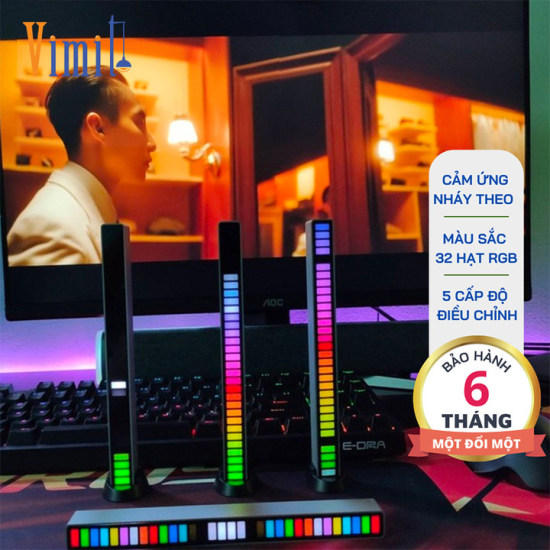 Vimite bộ sưu tập led rgb đèn âm nhạc ô tô điều khiển bằng giọng nói đèn - ảnh sản phẩm 1