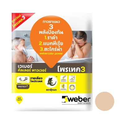 กาวยาแนว เวเบอร์คัลเลอร์ พาวเวอร์ 1 กก. สีน้ำตาลเอิร์ธTILE GROUT WEBERCOLOR POWER 1KG EARTH