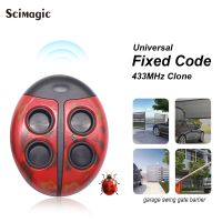 2023 latest SMG Red Beetle 4 ปุ่มรีโมทคอนโทรล Universal 433Mhz รหัสคงที่รีโมทคอนโทรลไร้สาย RF Clone ประตูโรงรถรีโมทคอนโทรล