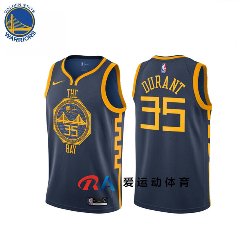 Trägershirt Fitness trikotjerseyNBA Kevin Durant Golden State Warriors #35 Trikot Jersey Stickerei Anzug Sommer Basketball Anzug Hemd