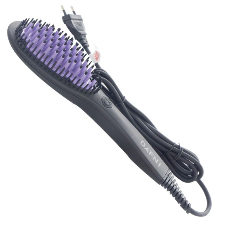 dafni-แปรงหวีไฟฟ้าผมตรง-ปล่อยประจุอิออน-รุ่น-ionic-ซีแปรงหวีทำจากวัสดุชั้นดี-thermo-rubber-สีดำ