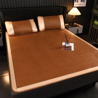 【YF】 Double-sided Ice Rattan Mat Cool Down Natural Plant Fibre Summer for Bed Breathable Smooth Foldable Cooling Sleeping