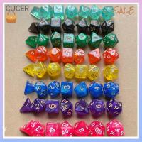 CBT 7Pcs/set ของขวัญสำหรับเด็ก D12 D20 สำหรับ TRPG DND D4 D6 D8 D10 ลูกเต๋าเกม เกมตาราง ลูกเต๋าหลายด้าน ลูกเต๋า DND