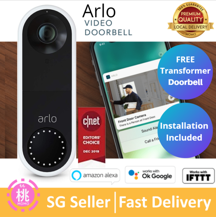 Arlo Video Doorbell Battery (WireFree) or Wired ( Transformer Included