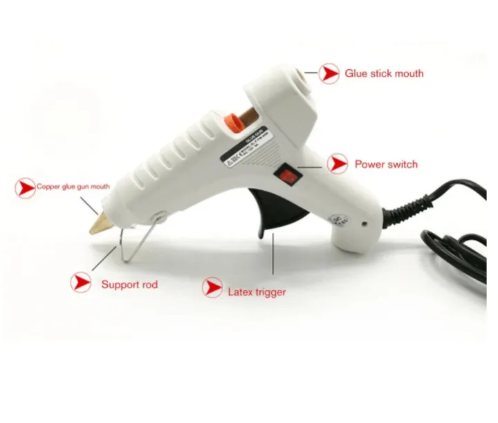 Hot Glue Gun 60W,Dripless Design 12V 40W Mini Hot Glue Gun, Heats Up
