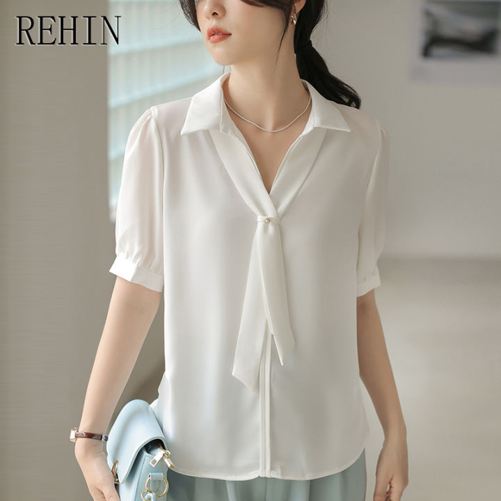 rehin-เสื้อผู้หญิง2023ใหม่ฤดูร้อน-เสื้อชีฟองออกแบบความรู้สึก