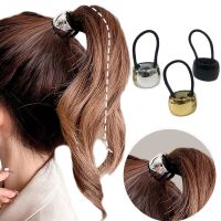 ☃♛✟ Punk Metal Alloy Opening Elastic Hair Rope Buckle Retro Punk Rubber Band Women Ponytail Holder Round Hair Ring Girls Headdress