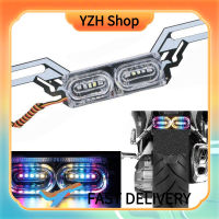 YZH Shop ไฟเบรควิ่งรถมอเตอร์ไซค์ไฟท้ายรวมอุปกรณ์ตัดไฟไฟแฟลช LED 12V ประกอบไฟสัญญาณเตือนสีสันสดใส