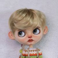 Qbaby วิกตุ๊กตา BJD เหมาะสำหรับตุ๊กตาขนาดตุ๊กตาอุปกรณ์เสริมวิกผมของเล่นผ้าไหมอุณหภูมิสูงสำหรับผู้ชายผมสั้นหล่อเครื่องประดับตุ๊กตา