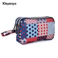 Dompet Panjang Wanita 3 Lapis Ritsleting Kain Dompet Koin Hari Kapasitas Besar Clutch Wanita untuk Tas Ponsel