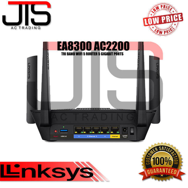 LINKSYS EA8300 AC2200 TRI BAND WIFI 5 ROUTER 5 GIGABIT PORTS Lazada PH