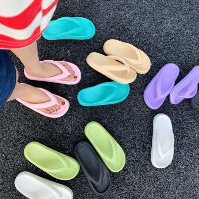 [ส่งเร็วพิเศษ!] ⭐ รองเท้าคีบสไตล์เกาหลี รองเท้าคีบ FlipFlop-Y22 รองเท้าหูคีบสีพาสเทล รองเท้าส้นหนา นิ่มเบาใส่สบาย รองเท้าหูคีบผู้หญิง ⭐