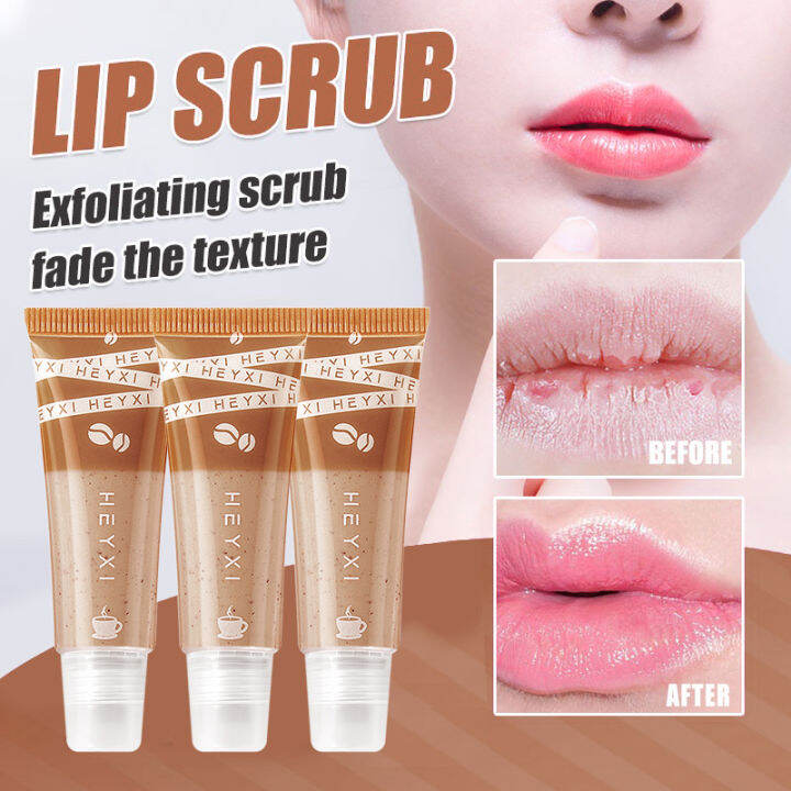 HEYXI Coffee lip scrub exfoliating, fading lip lines, moisturizing care