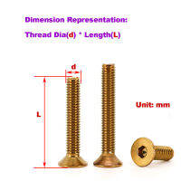 304สแตนเลส Electroplated ทอง Countersunk หัวภายในหกเหลี่ยมการปรับเปลี่ยนรถจักรยานยนต์ไฟฟ้าแก้ไขสกรู M4M5M6M8