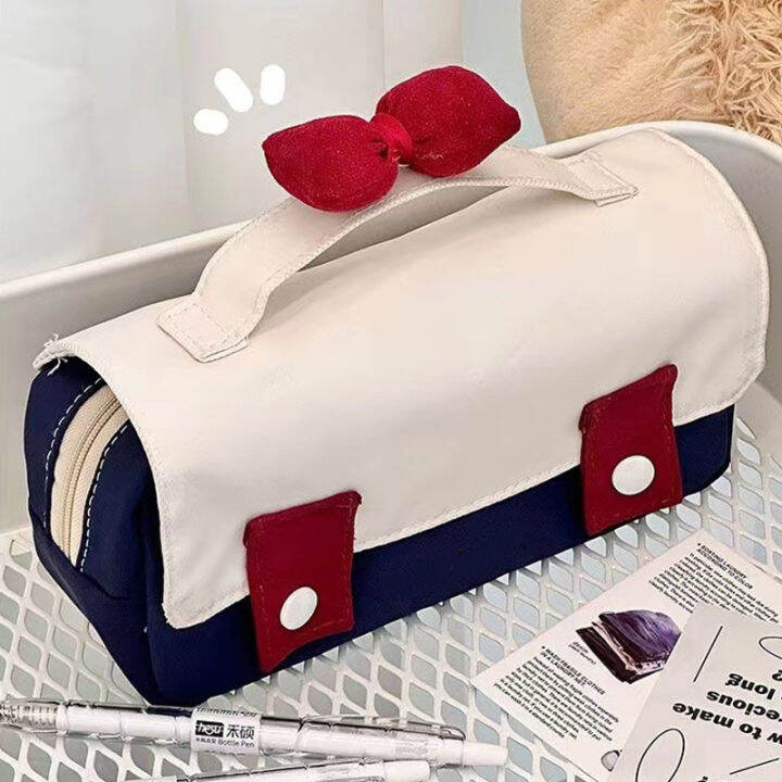 cartoon-cute-bow-snow-white-large-capacity-portable-pencil-case-portable-stationery-bag-personality