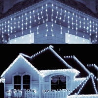 Christmas Decorations for Home Outdoor LED Curtain Icicle String Light Street Garland on The House Winter 220V 5m Droop 0.4-0.6m