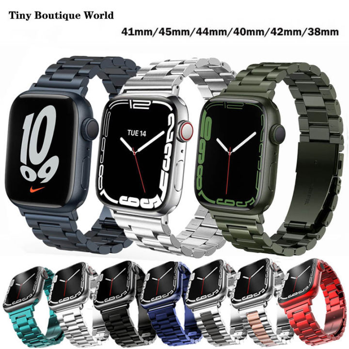 สายสแตนเลสสำหรับ-apple-watch-8-7-6-se-5-4-3-2วง40มิลลิเมตร44มิลลิเมตร42มิลลิเมตร41มิลลิเมตร45มิลลิเมตร49มิลลิเมตรสำหรับ-apple-watch-อัลตร้าสแตนเลสสร้อยข้อมือสายอะแดปเตอร์สำหรับฉันดูวง4-3-38มม-ไม่รวมนา